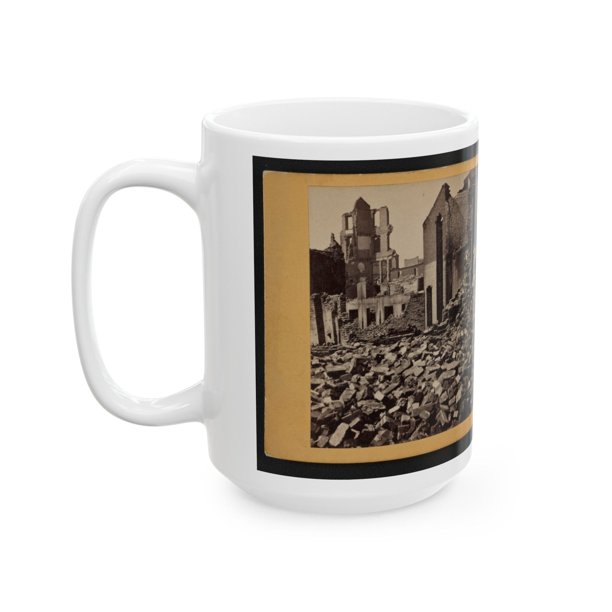 View Of Richmond, Va., At The Close Of The Rebellion (U.S. Civil War) White Coffee Mug-The Sticker Space