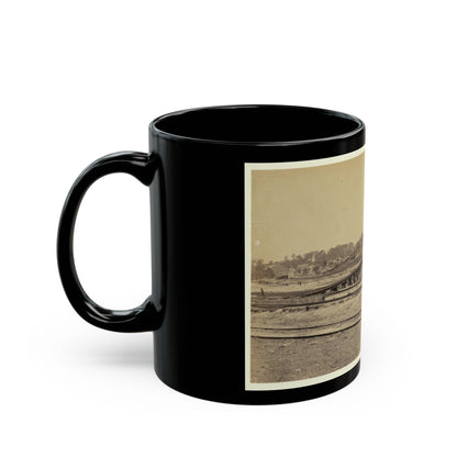 View Of The Y On The City Point And Army Railroad Line (U.S. Civil War) Black Coffee Mug-The Sticker Space