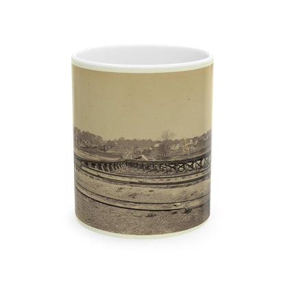 View Of The Y On The City Point And Army Railroad Line (U.S. Civil War) White Coffee Mug-11oz-The Sticker Space