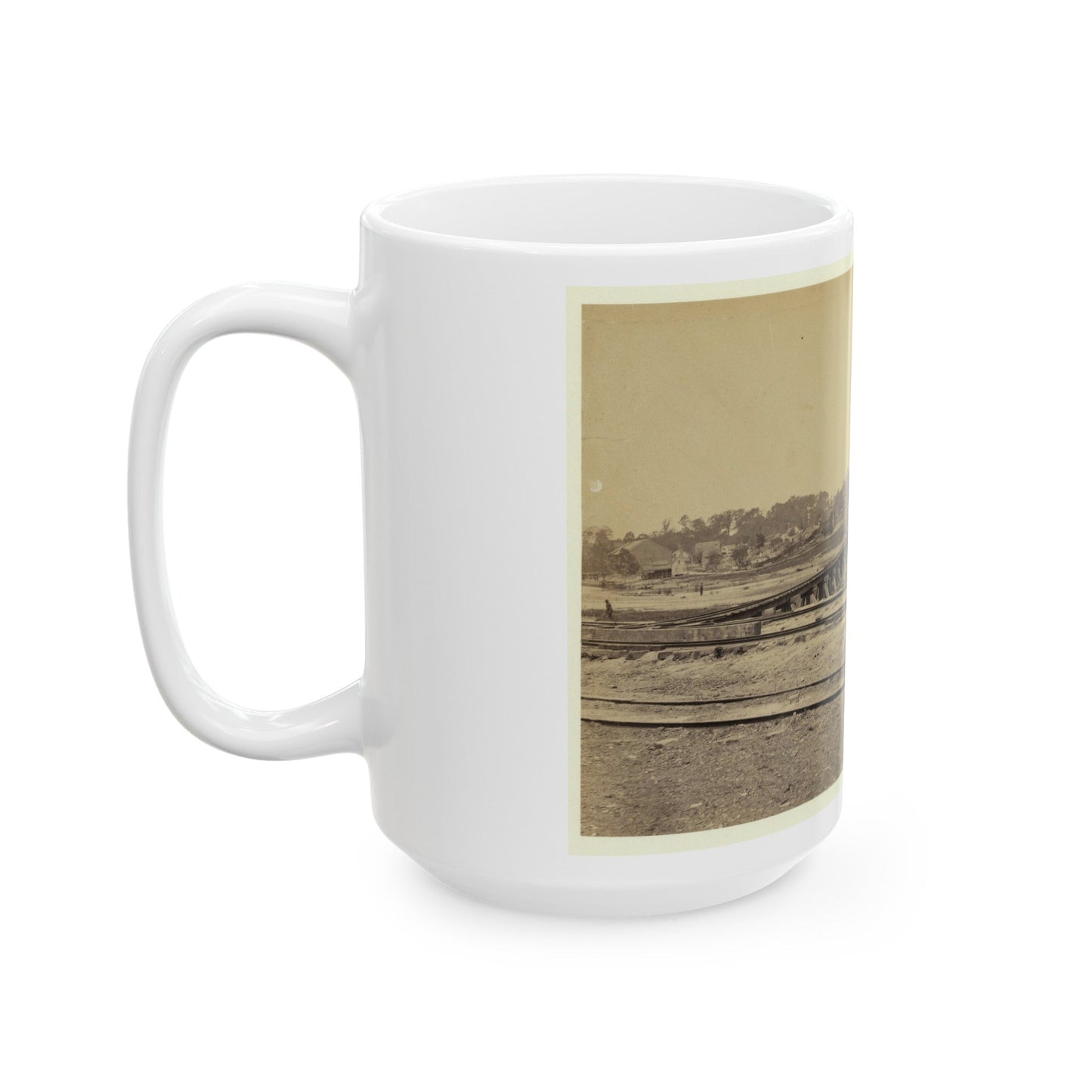 View Of The Y On The City Point And Army Railroad Line (U.S. Civil War) White Coffee Mug-The Sticker Space