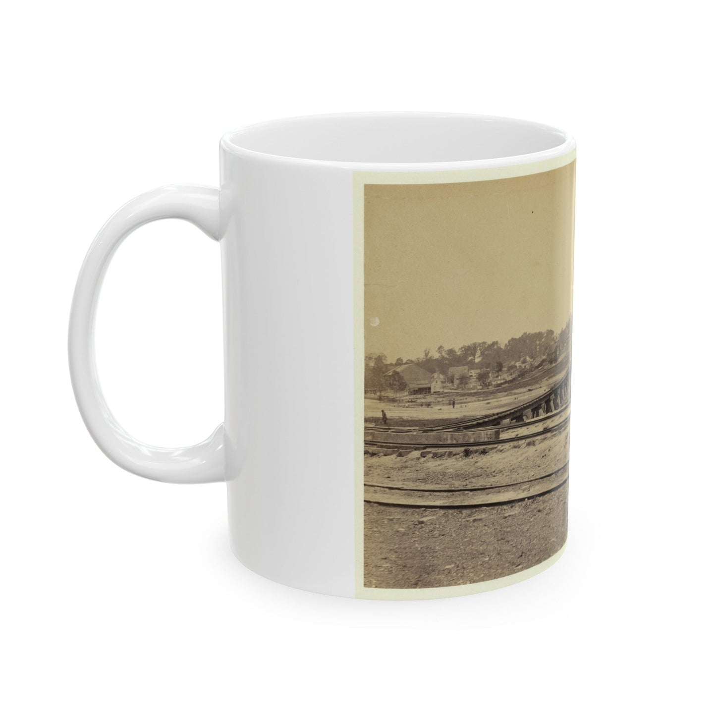 View Of The Y On The City Point And Army Railroad Line (U.S. Civil War) White Coffee Mug-The Sticker Space