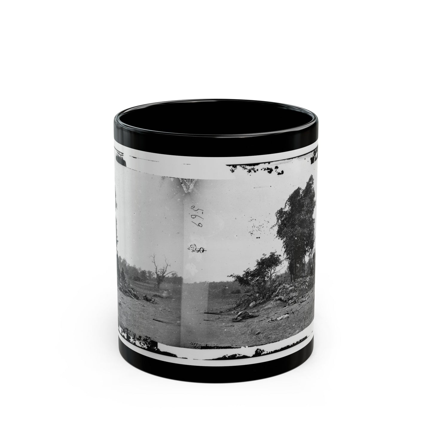 View On Battle-Field Of Antietam (U.S. Civil War) Black Coffee Mug-11oz-The Sticker Space