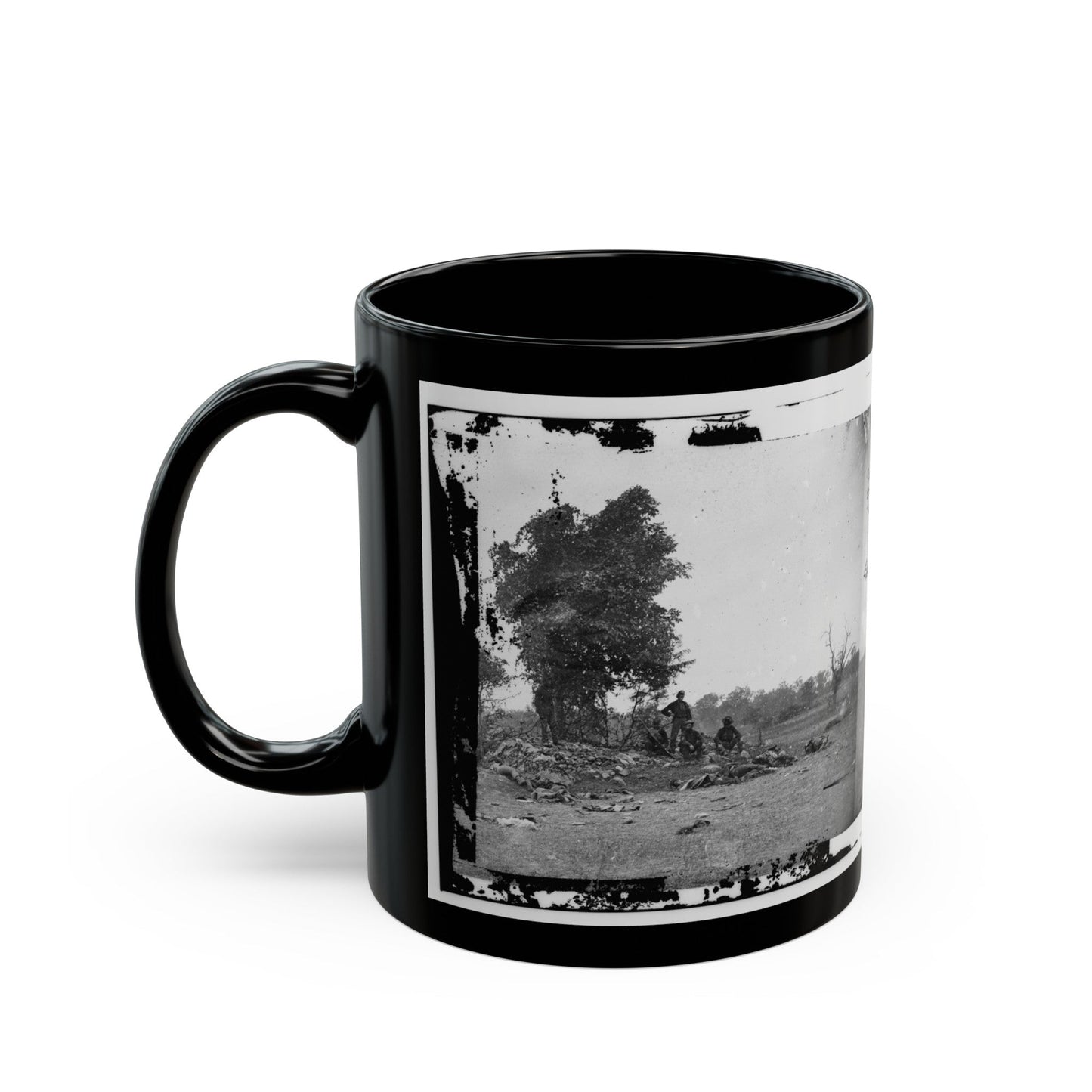 View On Battle-Field Of Antietam (U.S. Civil War) Black Coffee Mug-The Sticker Space