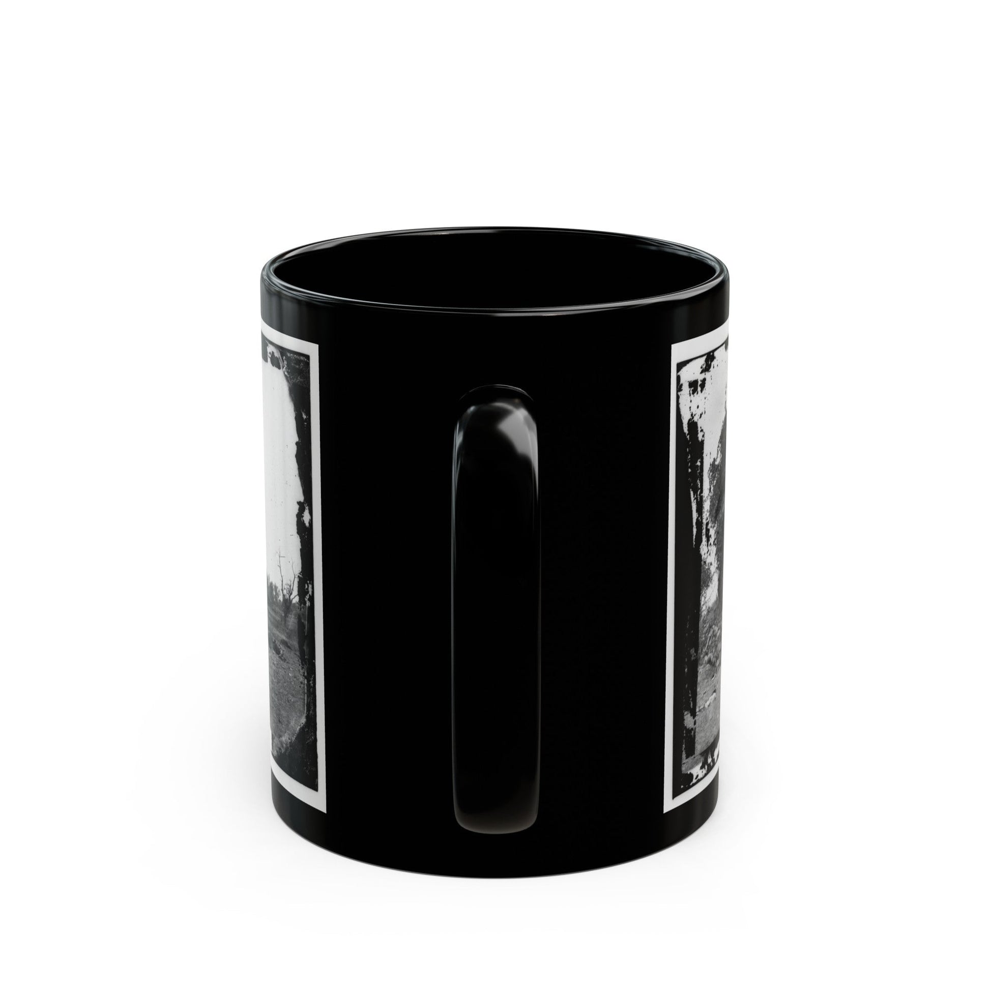 View On Battle-Field Of Antietam (U.S. Civil War) Black Coffee Mug-The Sticker Space