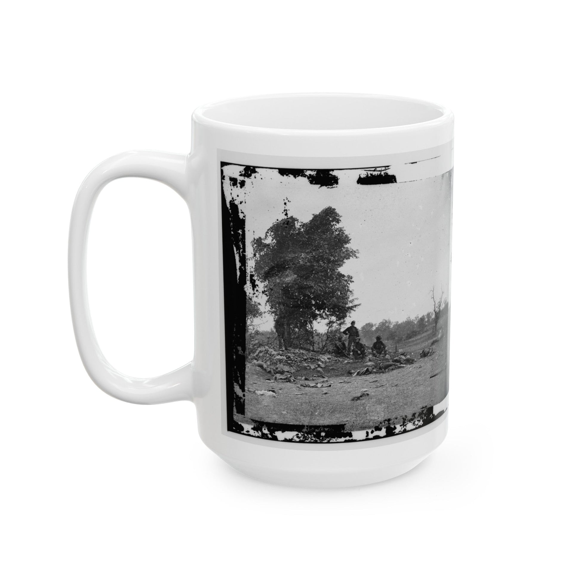 View On Battle-Field Of Antietam (U.S. Civil War) White Coffee Mug-The Sticker Space