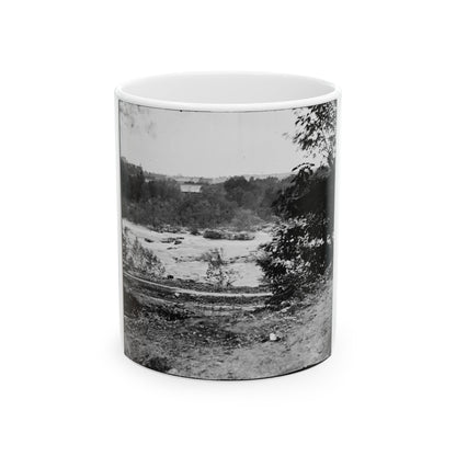 View On The James River, Looking Toward Manchester, Richmond, Va. (U.S. Civil War) White Coffee Mug-11oz-The Sticker Space