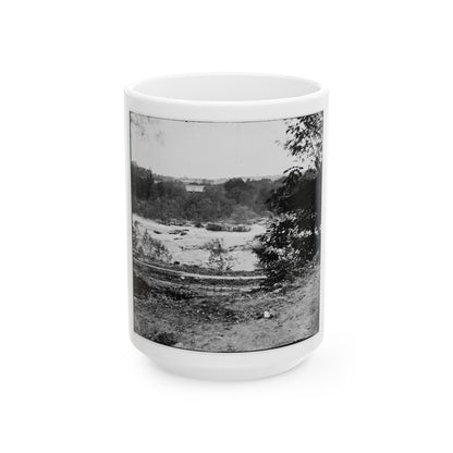 View On The James River, Looking Toward Manchester, Richmond, Va. (U.S. Civil War) White Coffee Mug-15oz-The Sticker Space