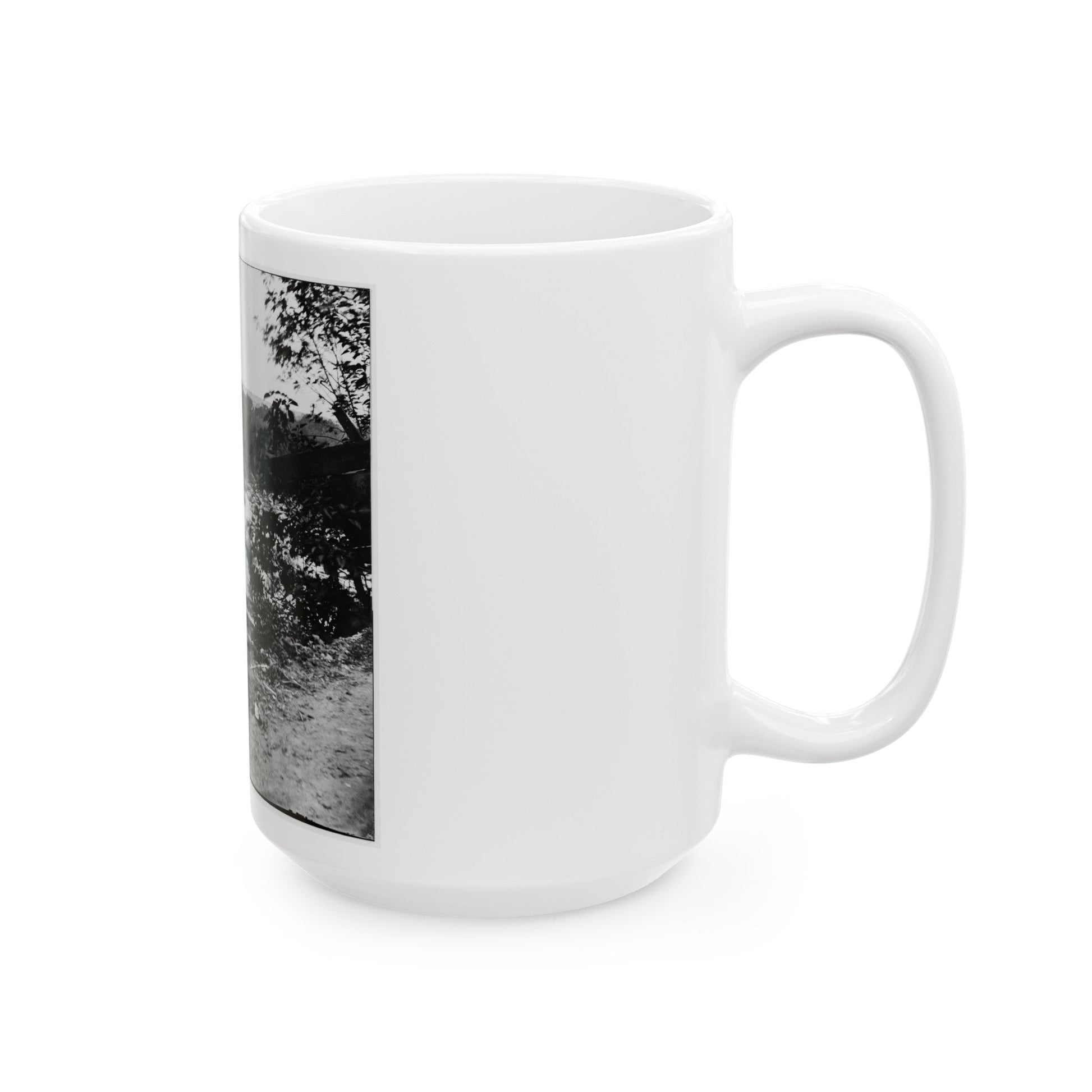 View On The James River, Looking Toward Manchester, Richmond, Va. (U.S. Civil War) White Coffee Mug-The Sticker Space