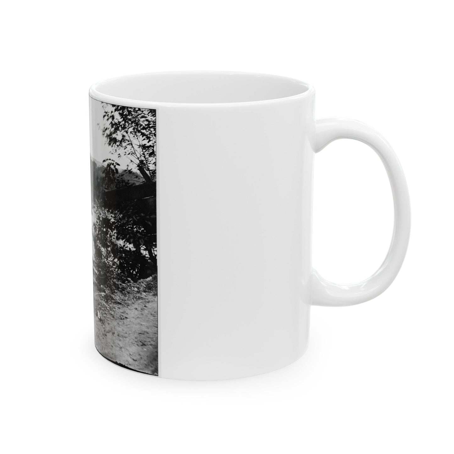 View On The James River, Looking Toward Manchester, Richmond, Va. (U.S. Civil War) White Coffee Mug-The Sticker Space