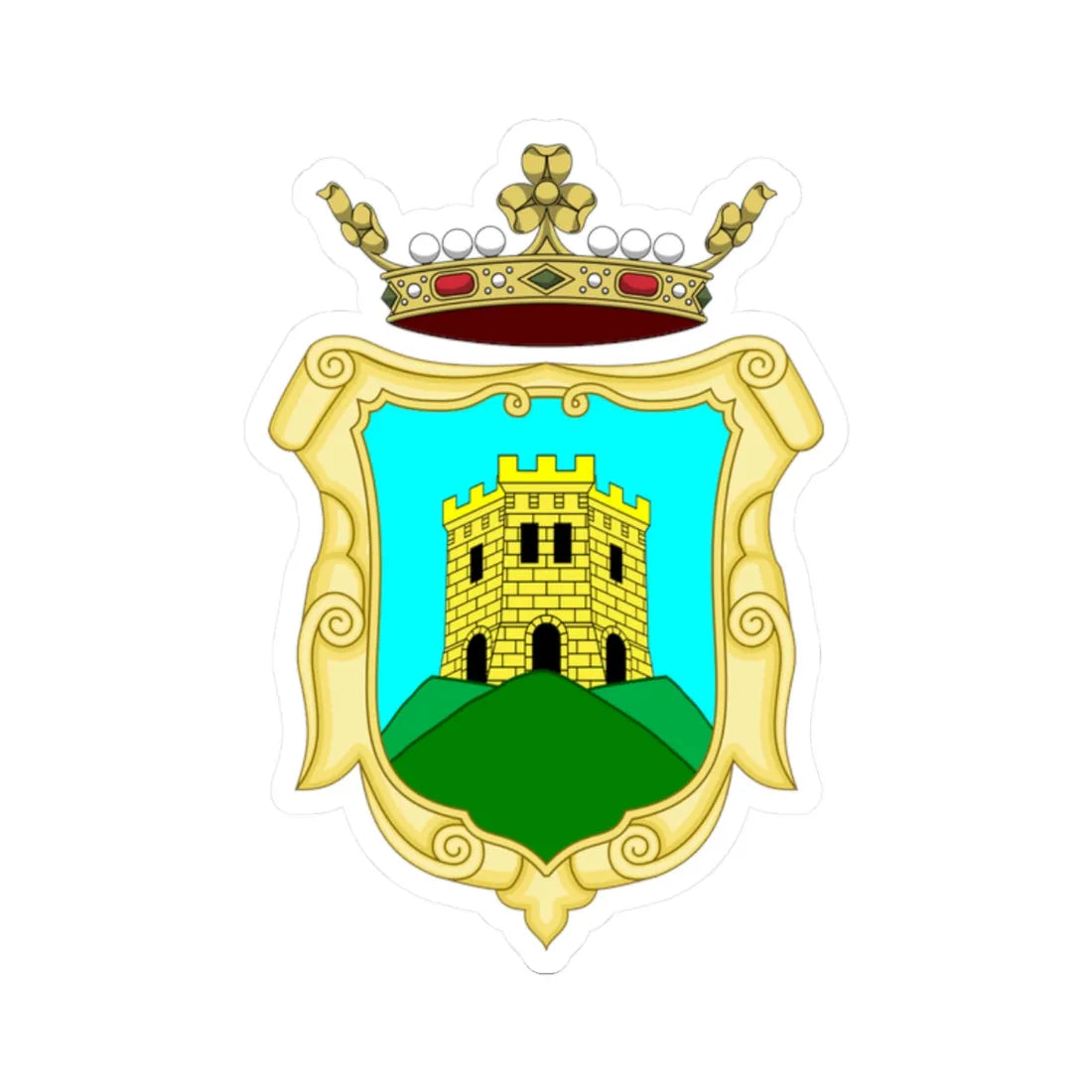 Viggiano-Stemma (Italy) (Coat of Arms) STICKER Vinyl Kiss-Cut Decal 2 Inch White - The Sticker Space