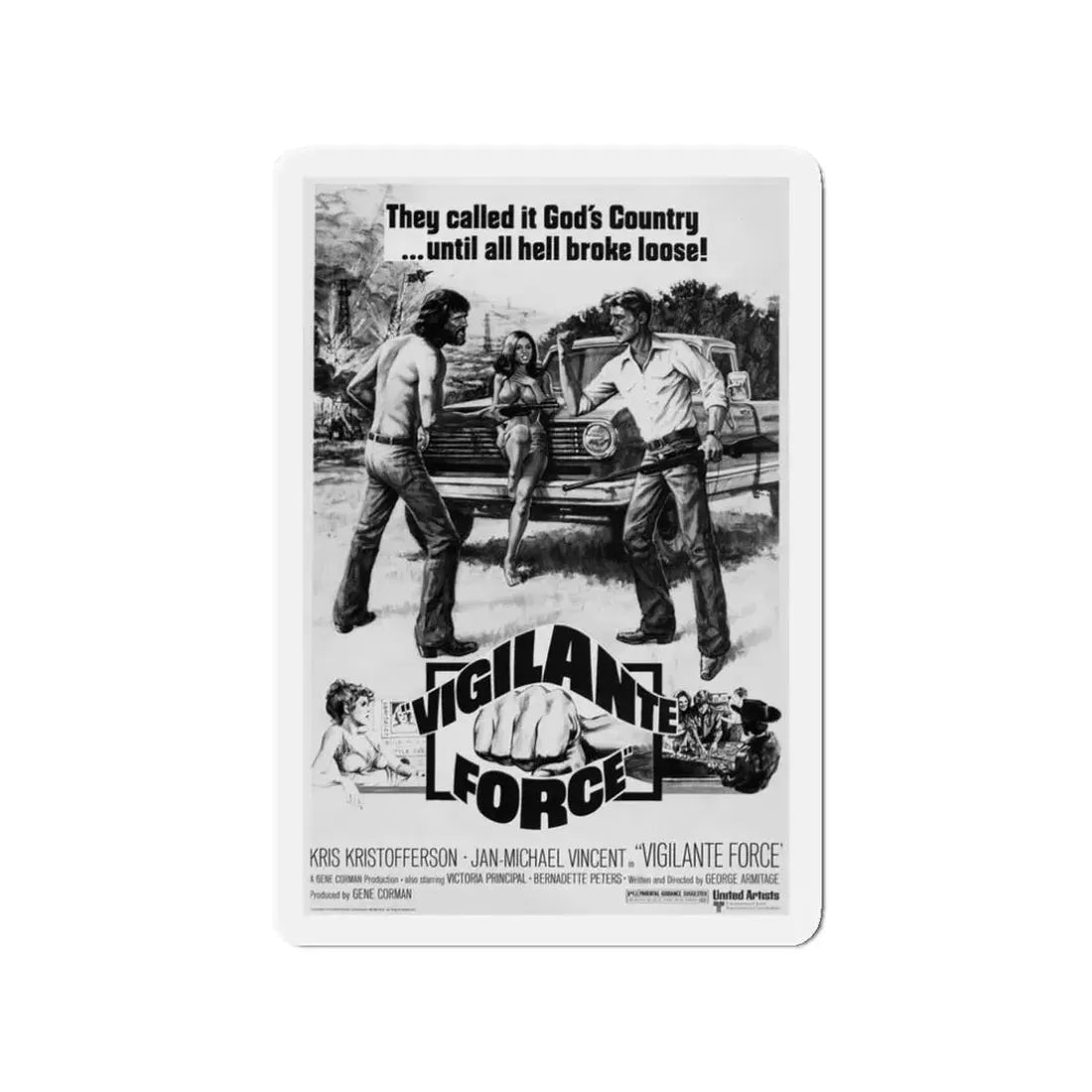 VIGILANTE FORCE 1976 Movie Poster - Refrigerator Magnet 3 Inch - The Sticker Space
