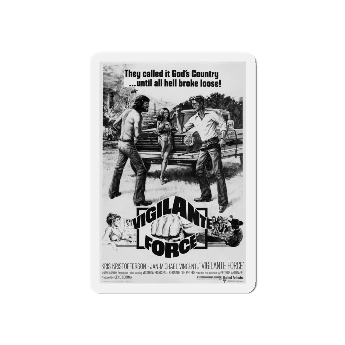 VIGILANTE FORCE 1976 Movie Poster - Refrigerator Magnet