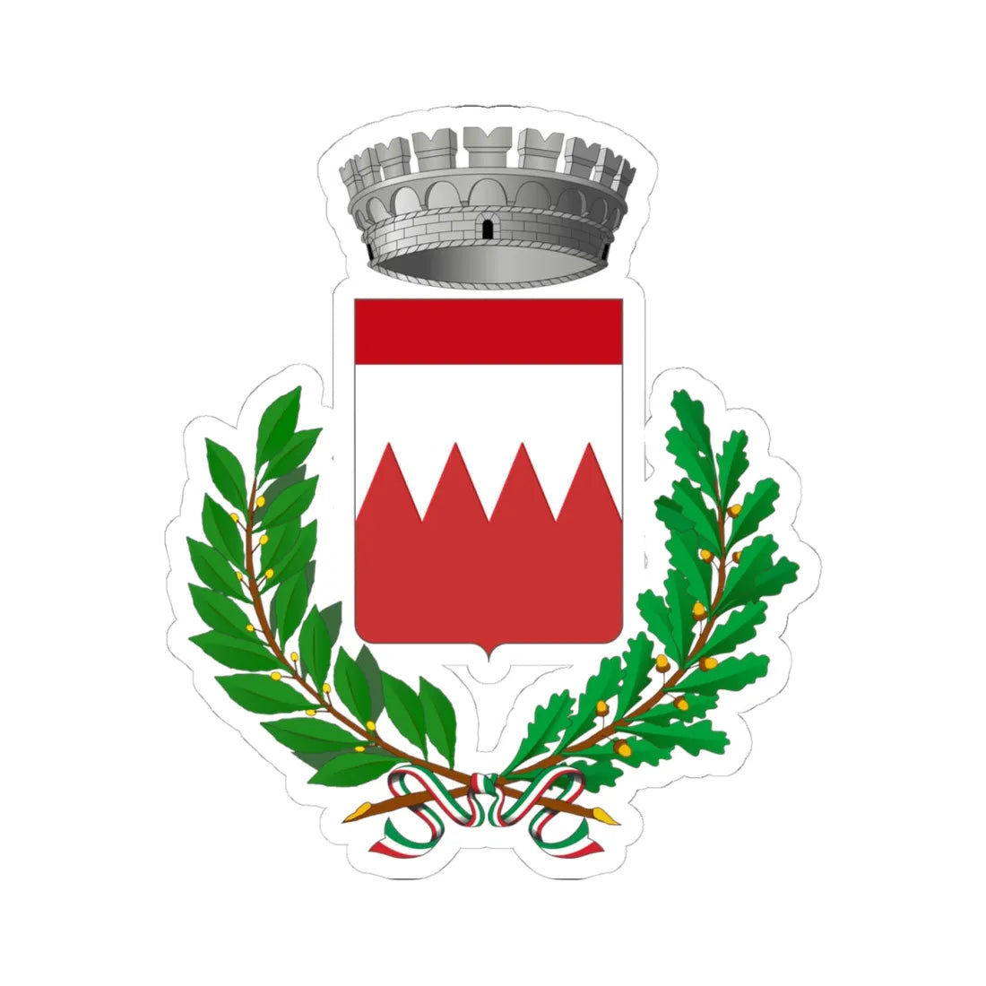 Vigolzone-Stemma (Italy) (Coat of Arms) STICKER Vinyl Kiss-Cut Decal - The Sticker Space