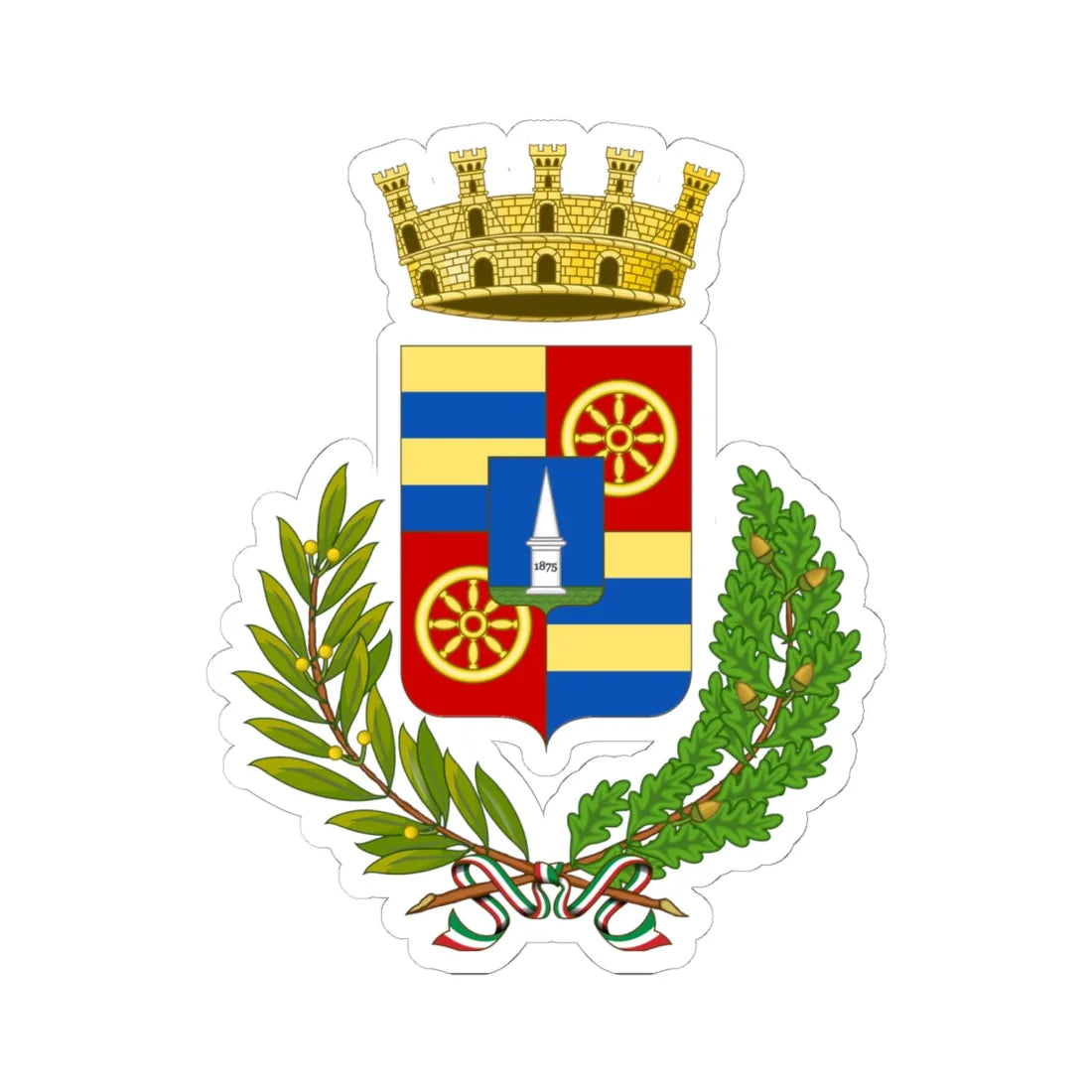 Vigonza-Stemma (Italy) (Coat of Arms) STICKER Vinyl Kiss-Cut Decal - The Sticker Space