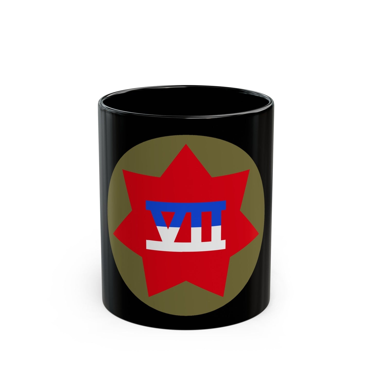 VII Corps (U.S. Army) Black Coffee Mug-11oz-The Sticker Space