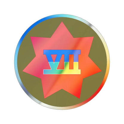 VII Corps (U.S. Army) Holographic STICKER Die-Cut Vinyl Decal 2 Inch Holographic - The Sticker Space