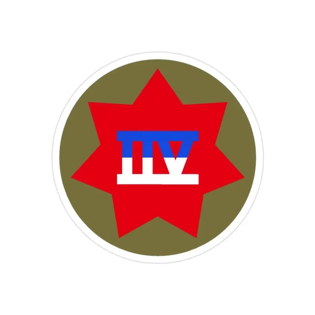 VII Corps (U.S. Army) REVERSE PRINT Transparent Die-Cut STICKER 2 Inch Die-Cut Transparent - The Sticker Space