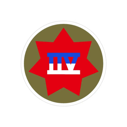 VII Corps (U.S. Army) REVERSE PRINT Transparent Die-Cut STICKER 2 Inch Die-Cut Transparent - The Sticker Space
