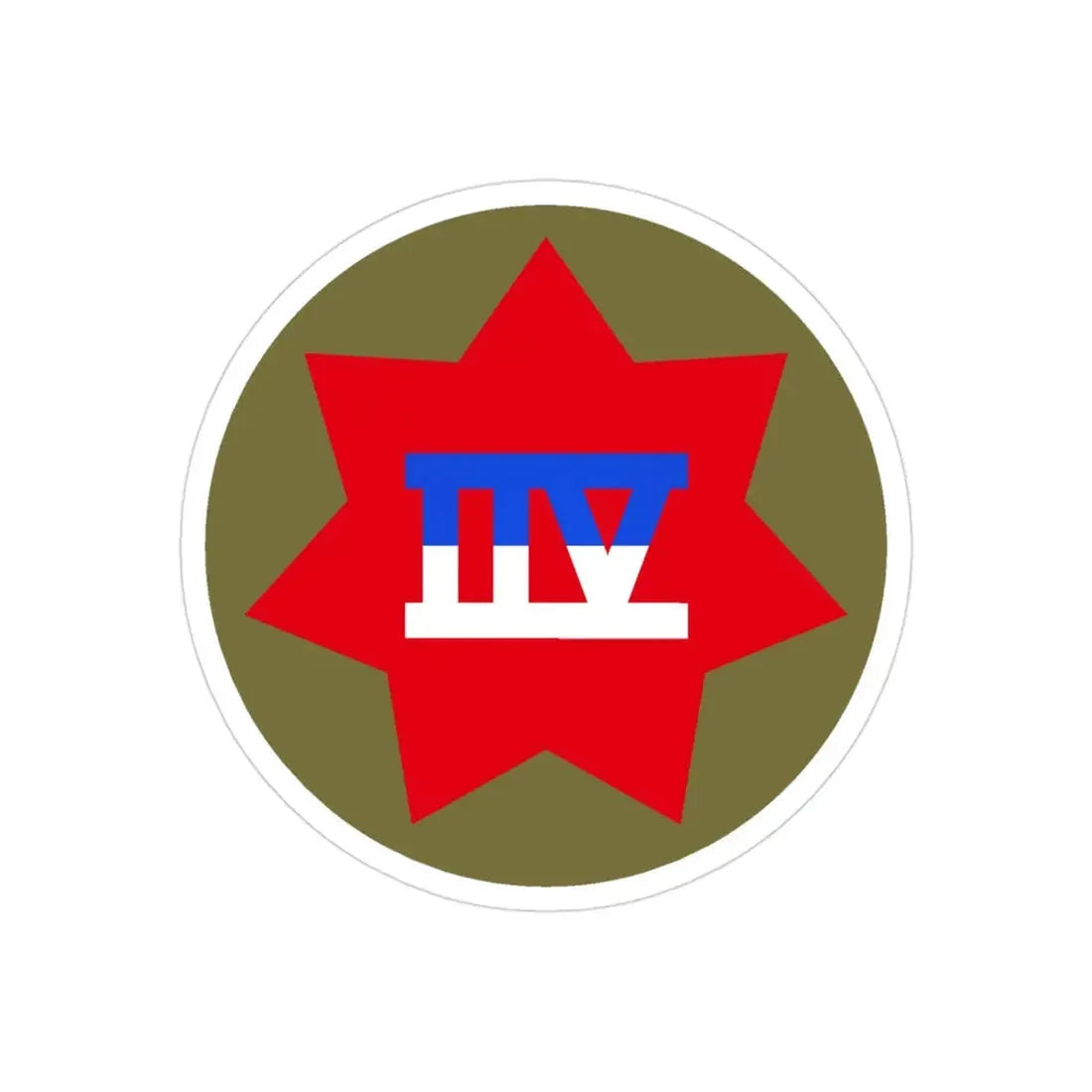 VII Corps (U.S. Army) REVERSE PRINT Transparent Die-Cut STICKER 3 Inch Die-Cut Transparent - The Sticker Space