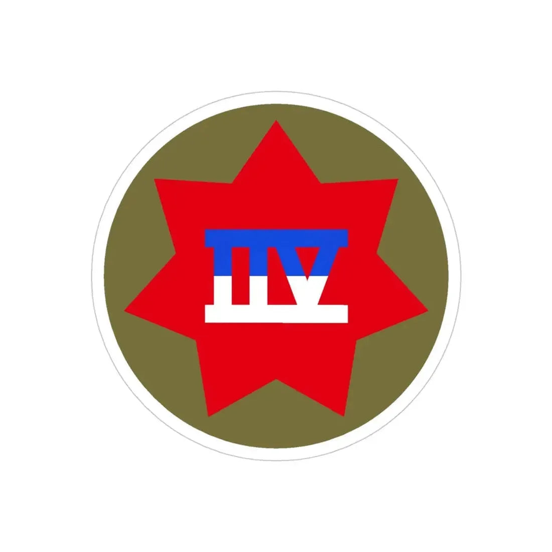 VII Corps (U.S. Army) REVERSE PRINT Transparent Die-Cut STICKER 4 Inch Die-Cut Transparent - The Sticker Space