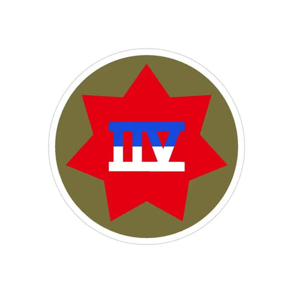 VII Corps (U.S. Army) REVERSE PRINT Transparent Die-Cut STICKER 4 Inch Die-Cut Transparent - The Sticker Space