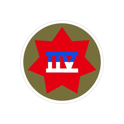 VII Corps (U.S. Army) REVERSE PRINT Transparent Die-Cut STICKER 5 Inch Die-Cut Transparent - The Sticker Space