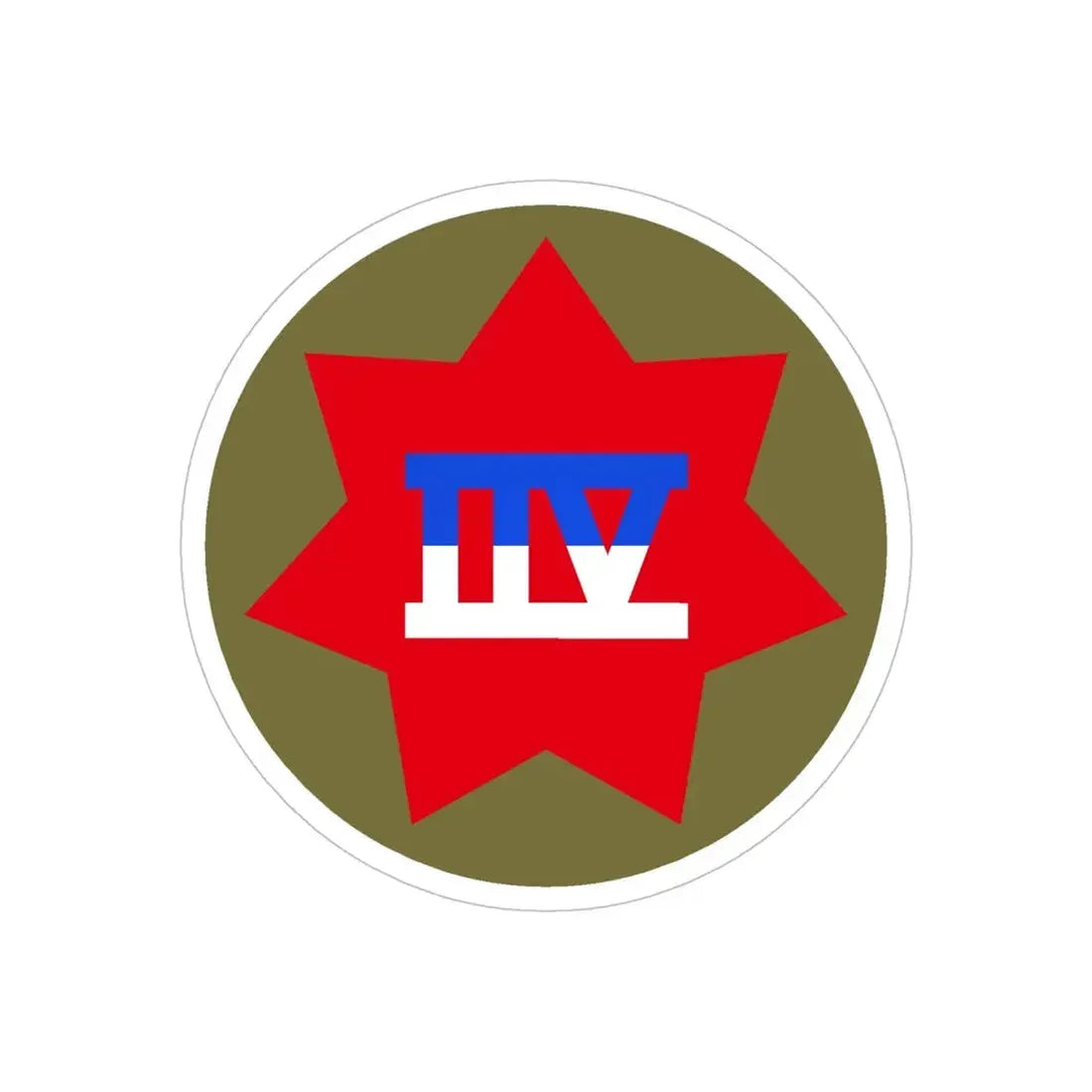 VII Corps (U.S. Army) REVERSE PRINT Transparent Die-Cut STICKER 6 Inch Die-Cut Transparent - The Sticker Space