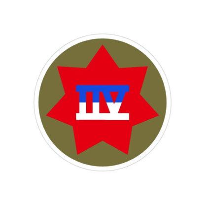 VII Corps (U.S. Army) REVERSE PRINT Transparent Die-Cut STICKER 6 Inch Die-Cut Transparent - The Sticker Space