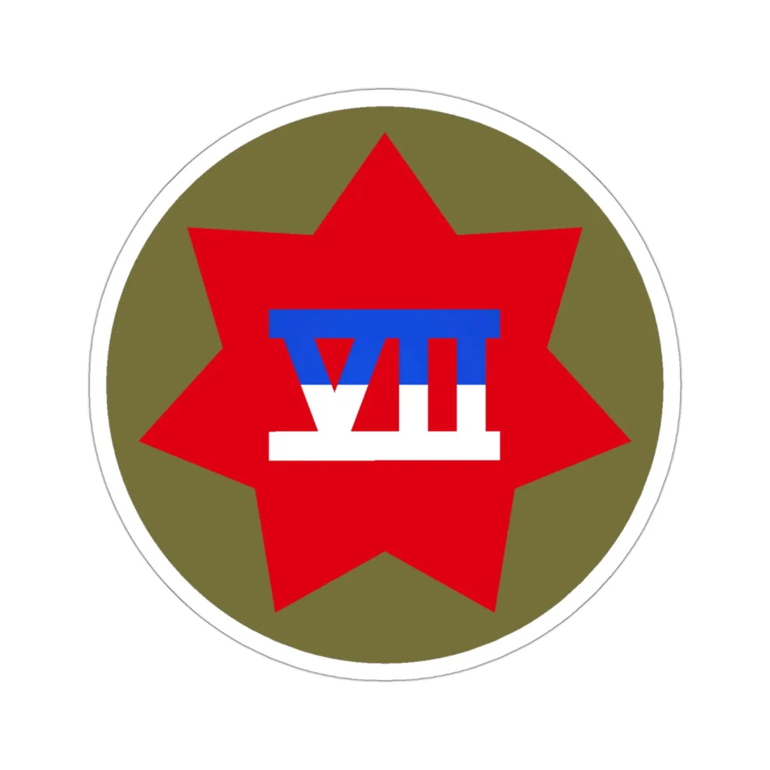 VII Corps (U.S. Army) STICKER Vinyl Die-Cut Decal 3 Inch - The Sticker Space