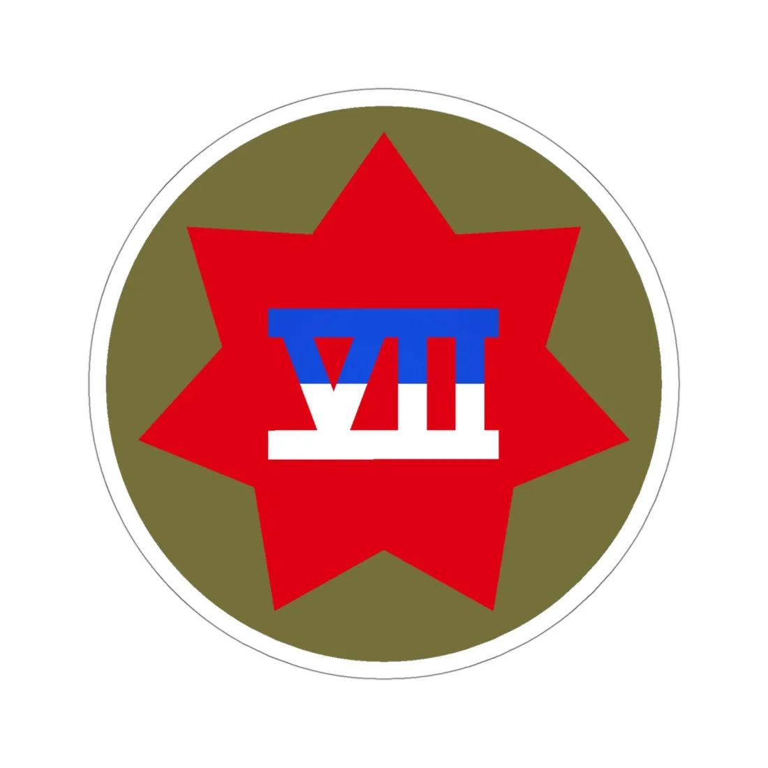 VII Corps (U.S. Army) STICKER Vinyl Die-Cut Decal 4 Inch - The Sticker Space