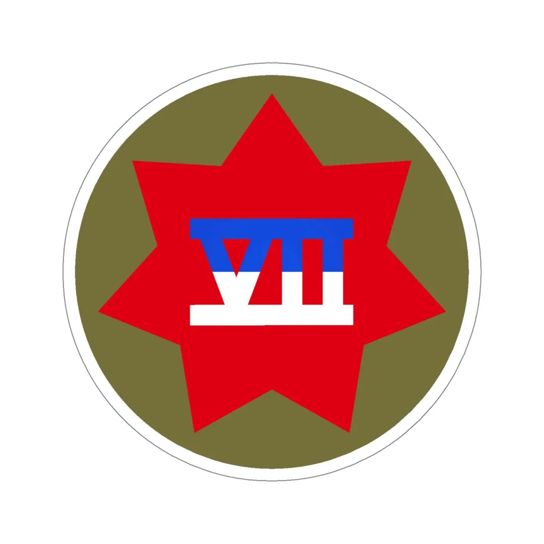 VII Corps (U.S. Army) STICKER Vinyl Die-Cut Decal 5 Inch - The Sticker Space