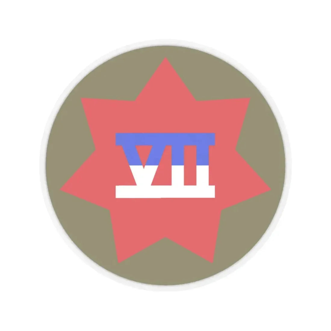 VII Corps (U.S. Army) STICKER Vinyl Kiss-Cut Decal 3 Inch Transparent - The Sticker Space