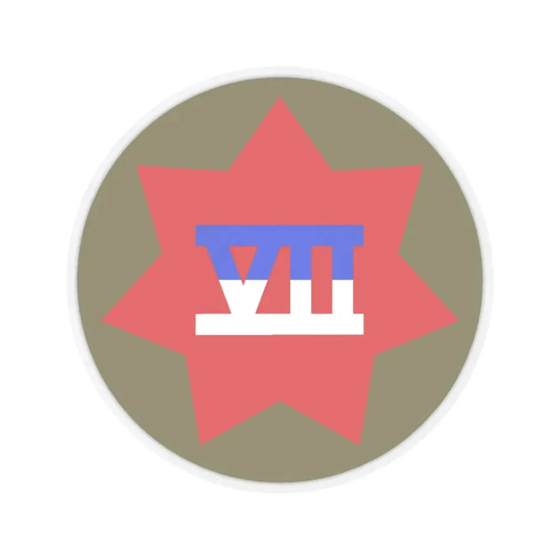 VII Corps (U.S. Army) STICKER Vinyl Kiss-Cut Decal 4 Inch Transparent - The Sticker Space