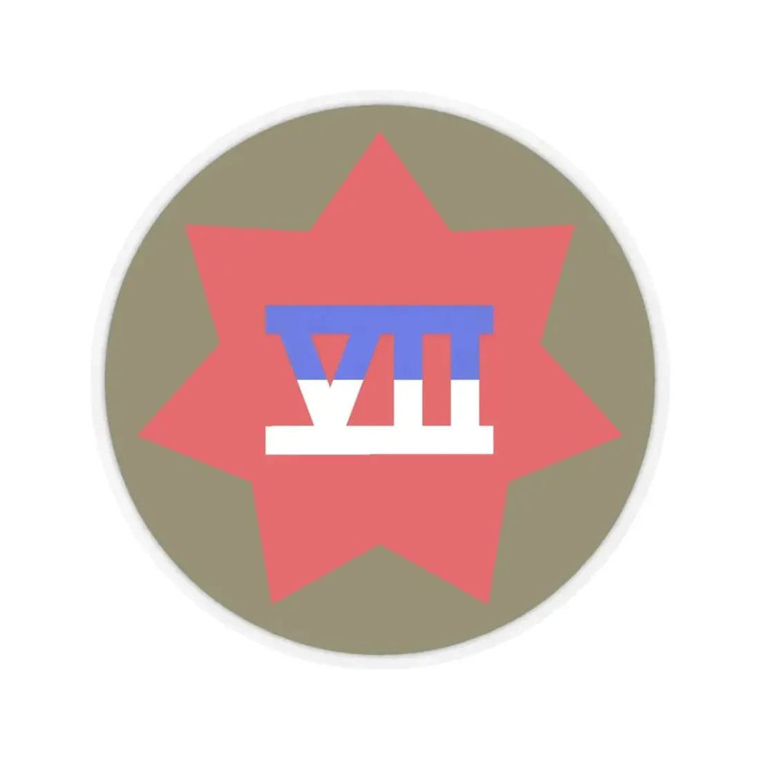 VII Corps (U.S. Army) STICKER Vinyl Kiss-Cut Decal 6 Inch Transparent - The Sticker Space