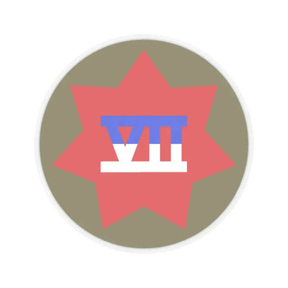 VII Corps (U.S. Army) STICKER Vinyl Kiss-Cut Decal 6 Inch Transparent - The Sticker Space