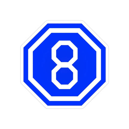 VIII Corps (U.S. Army) REVERSE PRINT Transparent Die-Cut STICKER 2 Inch Die-Cut Transparent - The Sticker Space