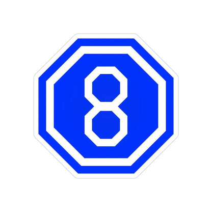 VIII Corps (U.S. Army) REVERSE PRINT Transparent Die-Cut STICKER 3 Inch Die-Cut Transparent - The Sticker Space