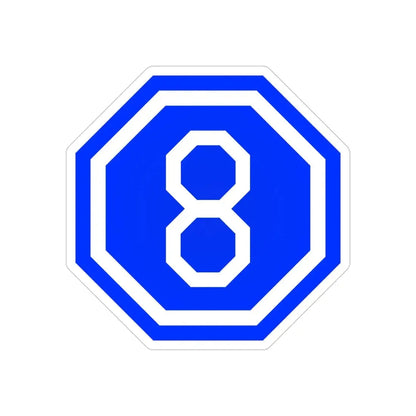 VIII Corps (U.S. Army) REVERSE PRINT Transparent Die-Cut STICKER 4 Inch Die-Cut Transparent - The Sticker Space