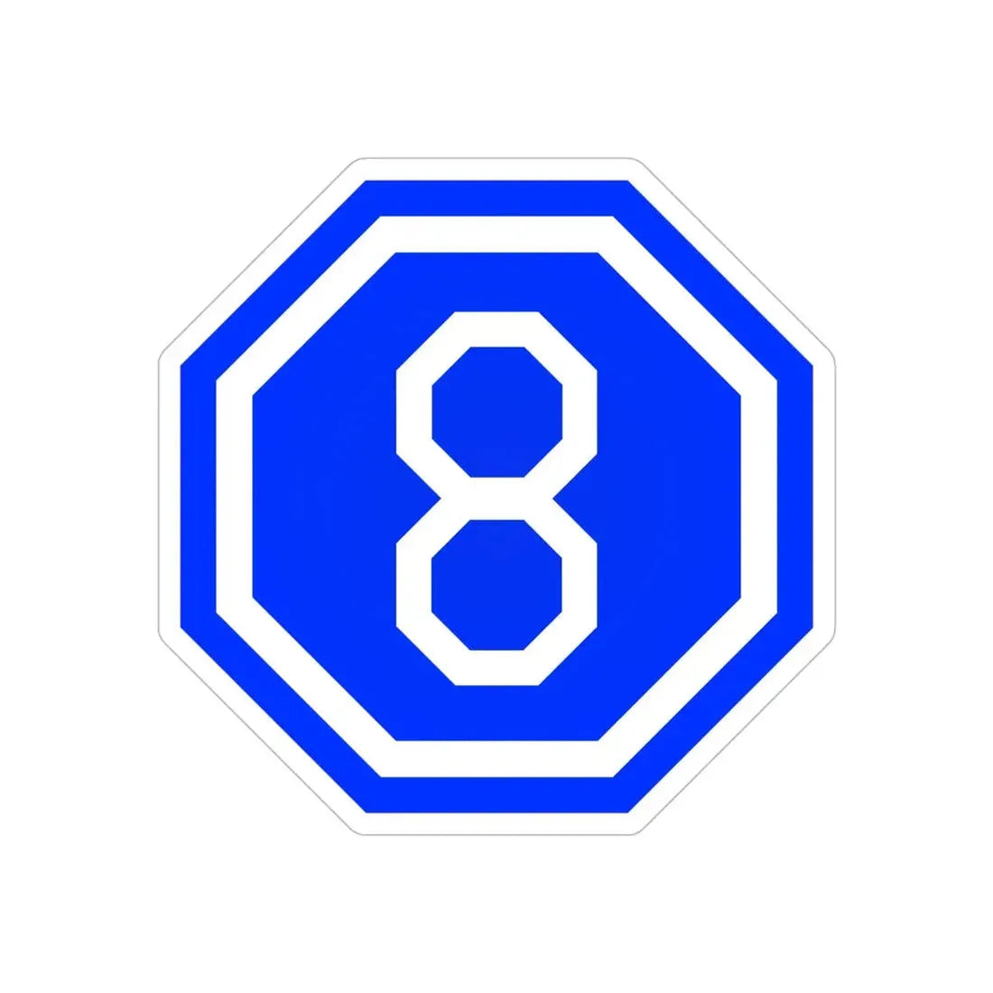 VIII Corps (U.S. Army) REVERSE PRINT Transparent Die-Cut STICKER 6 Inch Die-Cut Transparent - The Sticker Space