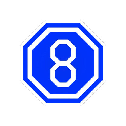 VIII Corps (U.S. Army) REVERSE PRINT Transparent Die-Cut STICKER 6 Inch Die-Cut Transparent - The Sticker Space