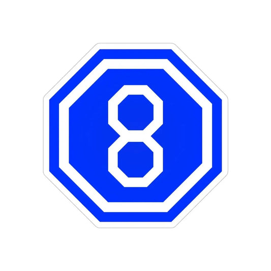 VIII Corps (U.S. Army) REVERSE PRINT Transparent Die-Cut STICKER 6 Inch Die-Cut Transparent - The Sticker Space