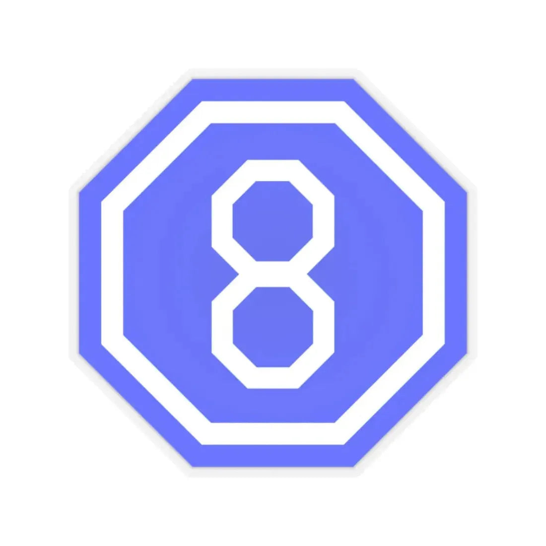 VIII Corps (U.S. Army) STICKER Vinyl Kiss-Cut Decal 2 Inch Transparent - The Sticker Space