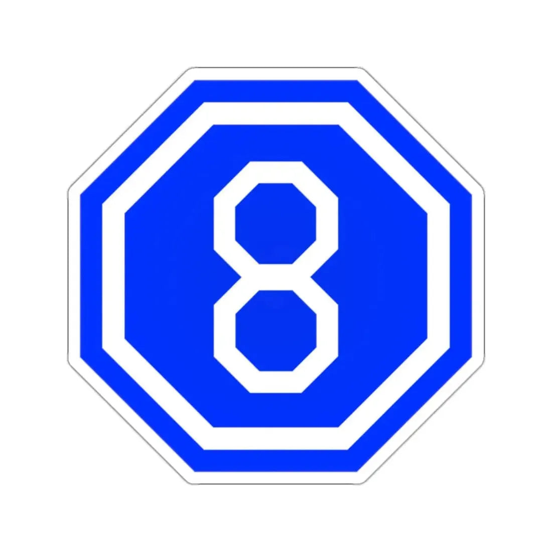 VIII Corps (U.S. Army) STICKER Vinyl Kiss-Cut Decal 2 Inch White - The Sticker Space