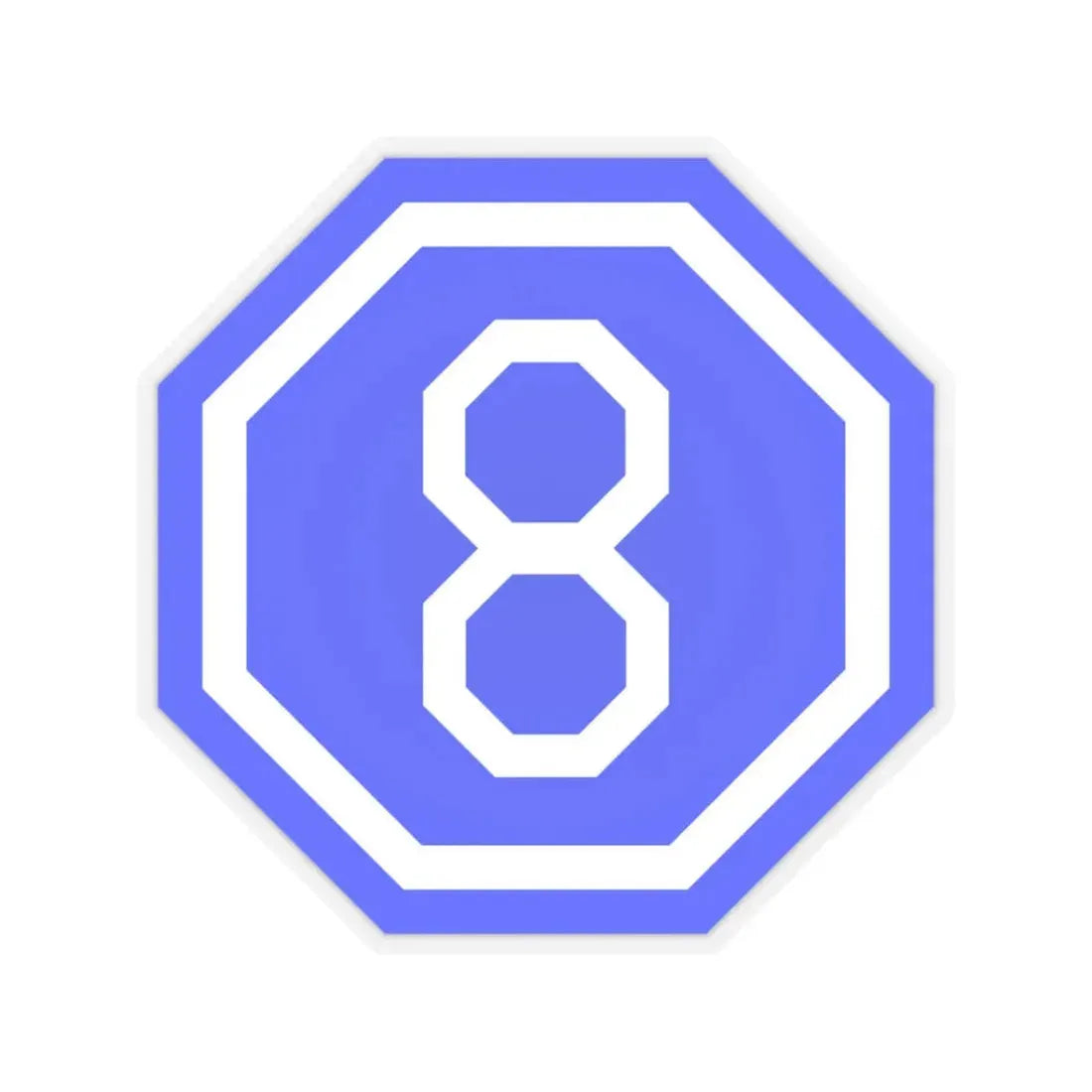 VIII Corps (U.S. Army) STICKER Vinyl Kiss-Cut Decal 3 Inch Transparent - The Sticker Space