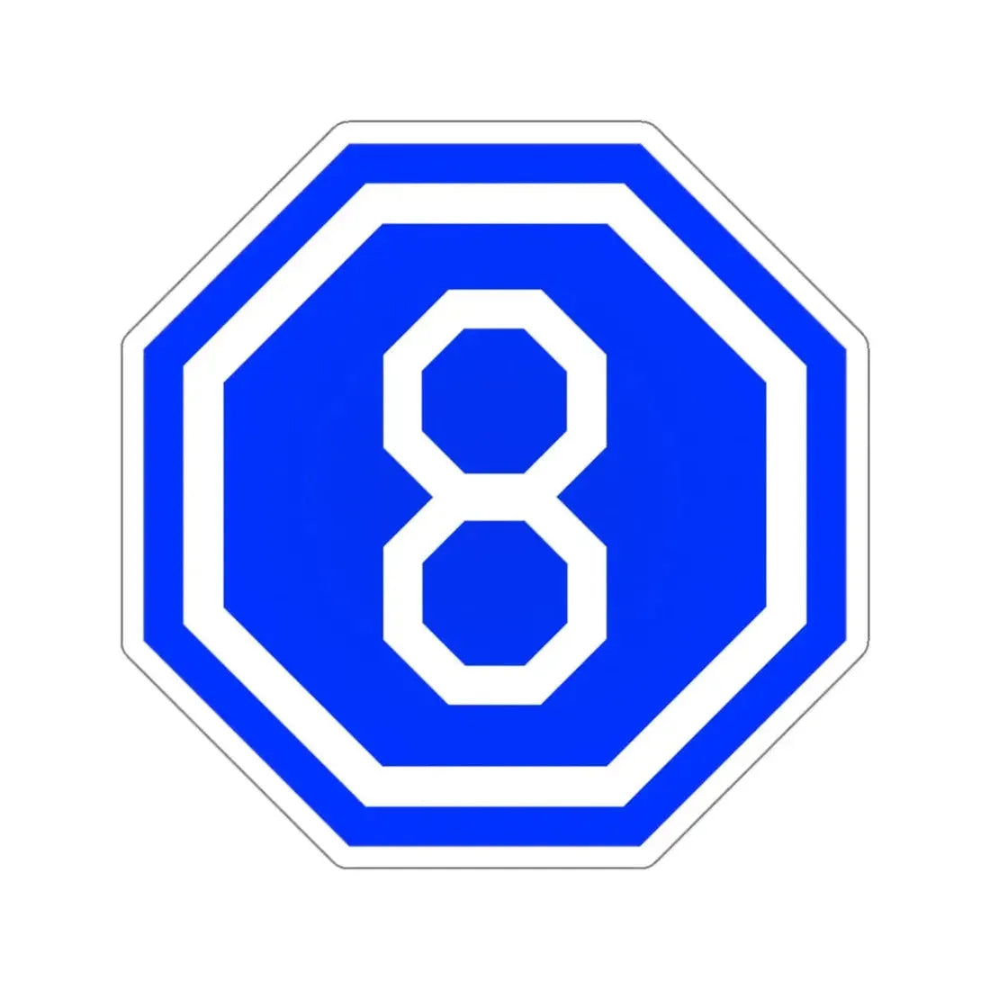 VIII Corps (U.S. Army) STICKER Vinyl Kiss-Cut Decal 3 Inch White - The Sticker Space