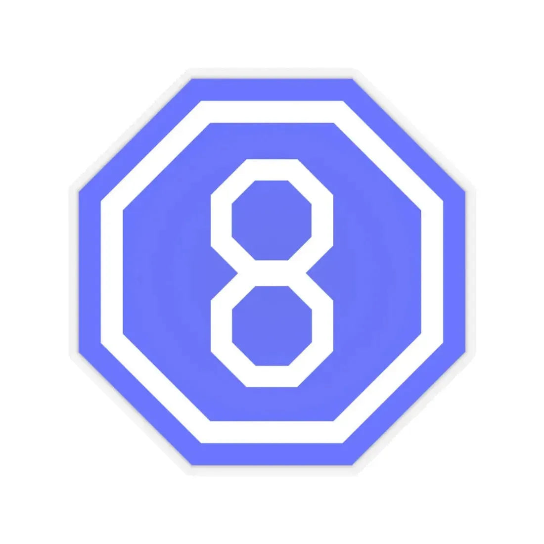 VIII Corps (U.S. Army) STICKER Vinyl Kiss-Cut Decal 4 Inch Transparent - The Sticker Space