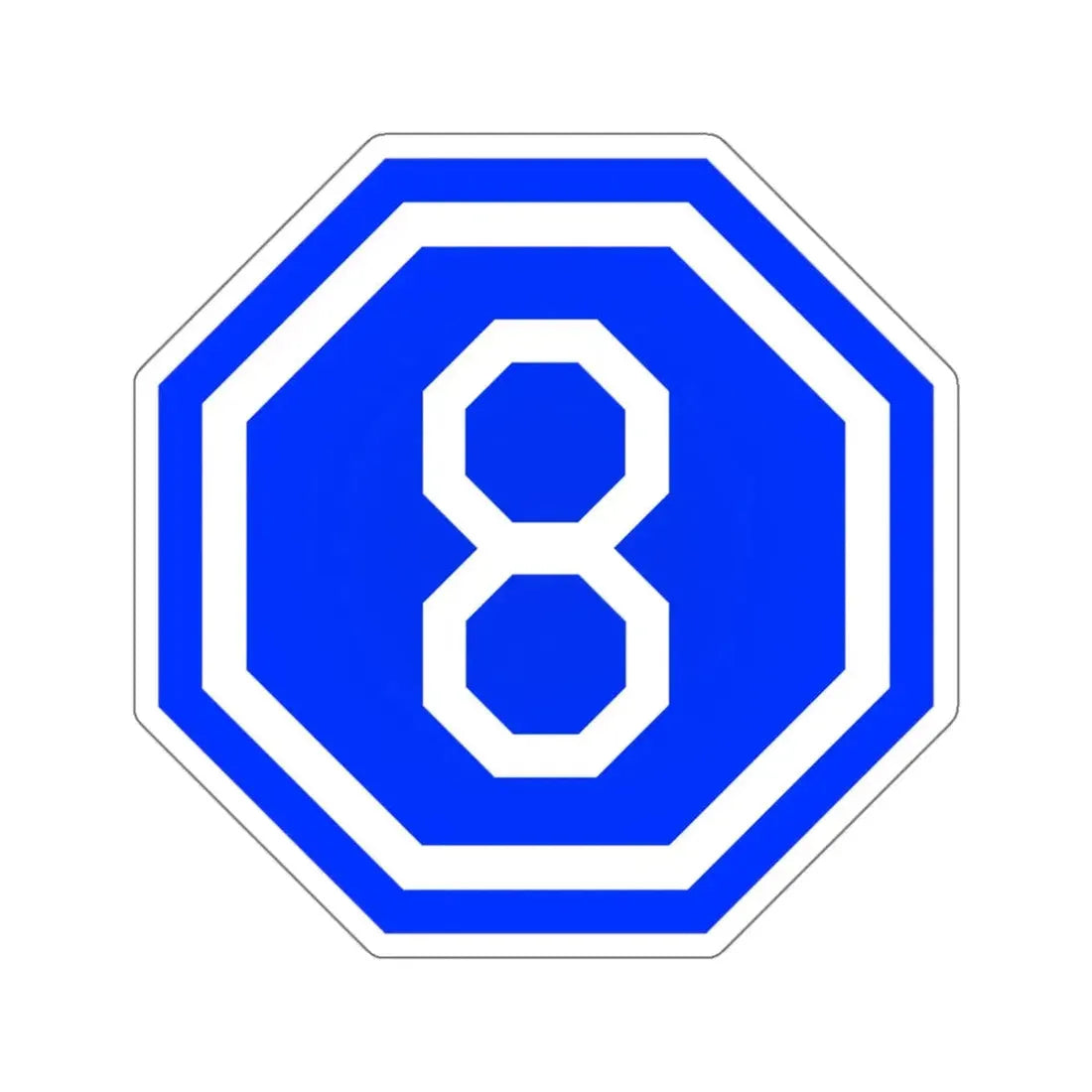 VIII Corps (U.S. Army) STICKER Vinyl Kiss-Cut Decal 4 Inch White - The Sticker Space