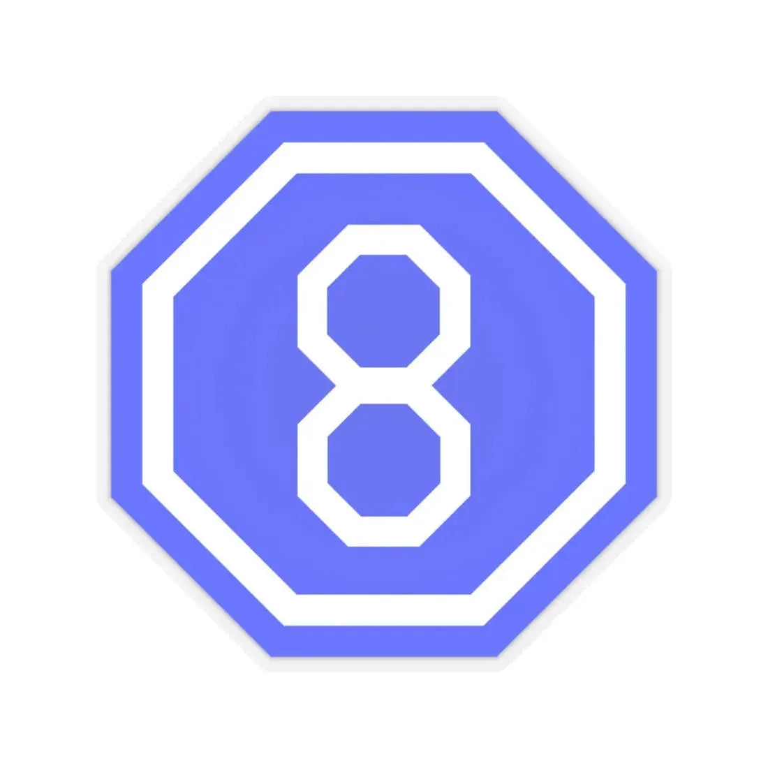 VIII Corps (U.S. Army) STICKER Vinyl Kiss-Cut Decal 6 Inch Transparent - The Sticker Space