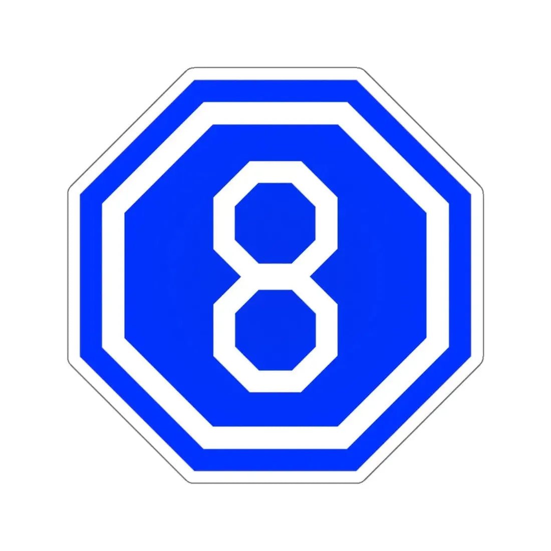 VIII Corps (U.S. Army) STICKER Vinyl Kiss-Cut Decal 6 Inch White - The Sticker Space