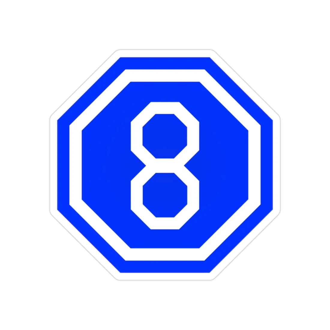 VIII Corps (U.S. Army) Transparent STICKER Die-Cut Vinyl Decal 2 Inch - The Sticker Space